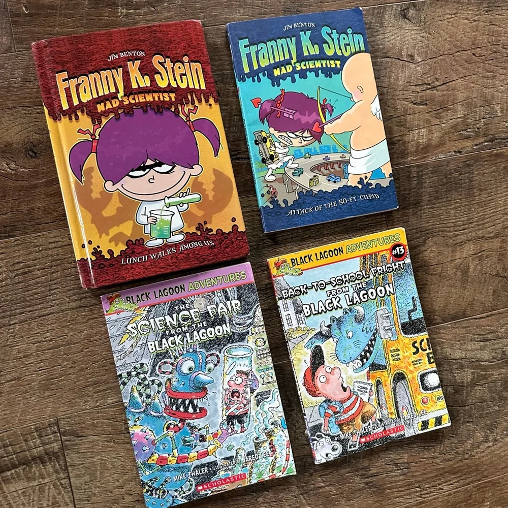 Scholastic Franny K. Stein & Black Lagoon Adventures Book Bundle
